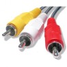 Video Kabel 3x CINCH M - 3x CINCH M, 2m, czarna
