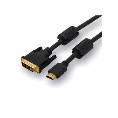 Video Kabel DVI (18+1) M - HDMI M, 3m, pozłacane złącza, czarny, Logo blister, EOL