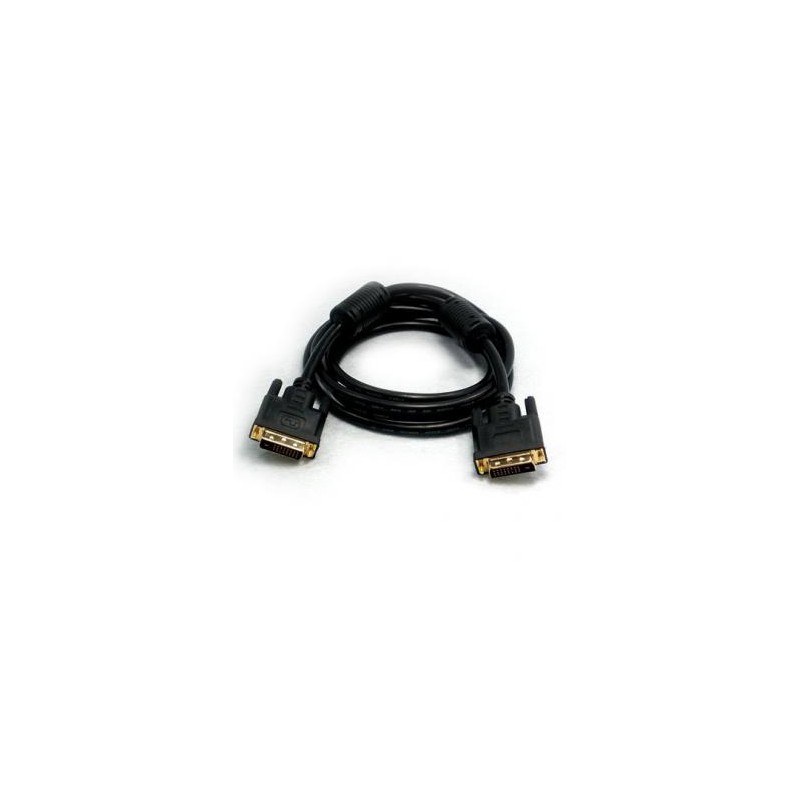 Video Kabel DVI (24+1) M - DVI (24+1) M, Dual link, 10m, pozłacane końcówki, ekranowany, czarna, EOL