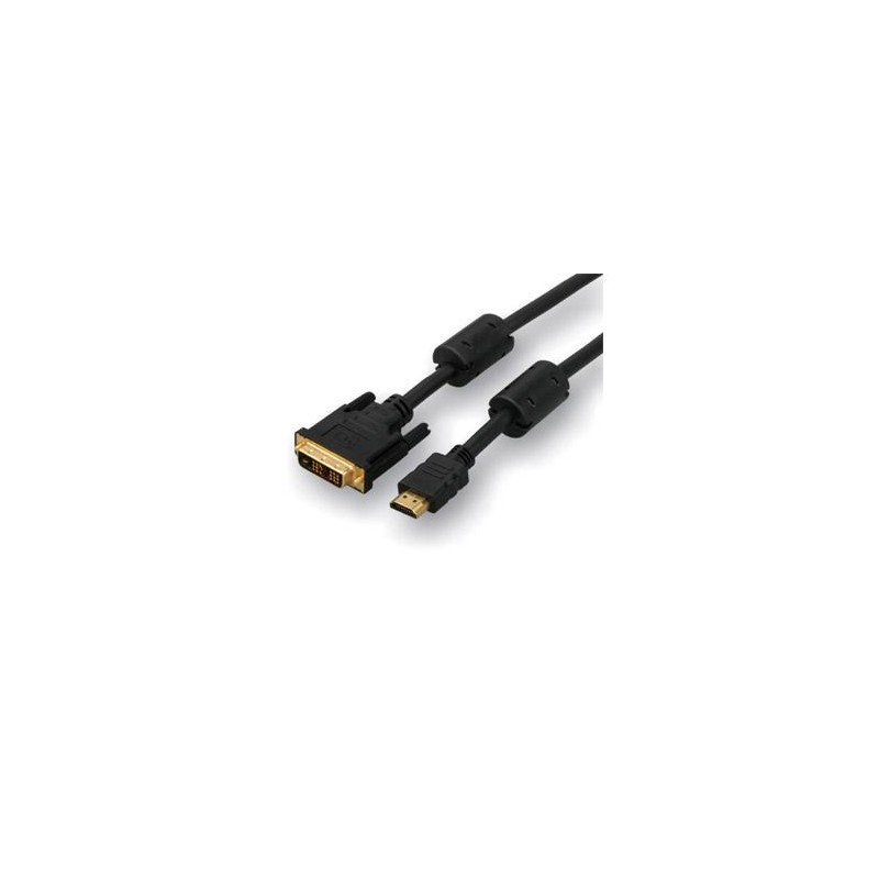 Video Kabel DVI (18+1) M - HDMI M, 10m, pozłacane końcówki, czarna