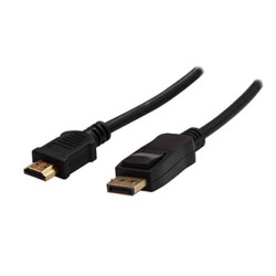 Video Kabel DisplayPort M - HDMI M, 1m, czarna, Logo blister, EOL