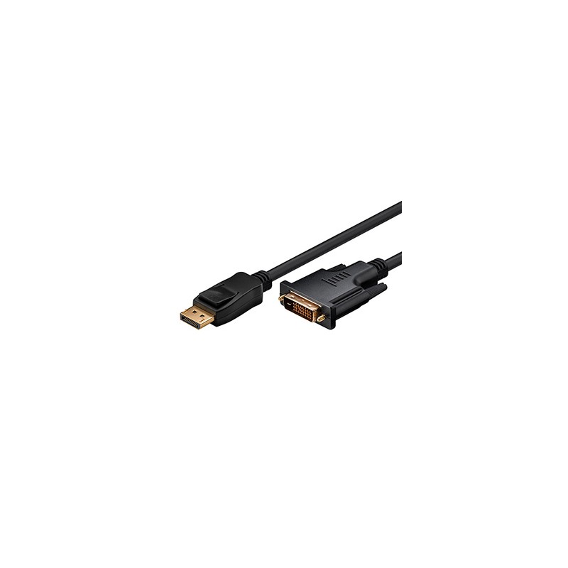 Video Kabel DisplayPort M - DVI (24+1) M, 2m, pozłacane złącza, czarny, EOL