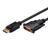 Video Kabel DisplayPort M - DVI (24+1) M, 2m, pozłacane złącza, czarny, EOL