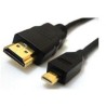 Video Kabel micro HDMI (M) - HDMI M, HDMI 1.4 - High Speed with Ethernet, 1m, czarna, EOL