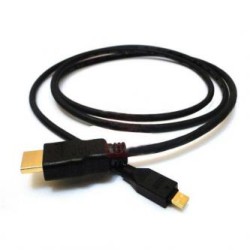 Video Kabel micro HDMI (M) - HDMI M, HDMI 1.4 - High Speed with Ethernet, 1m, czarna, EOL