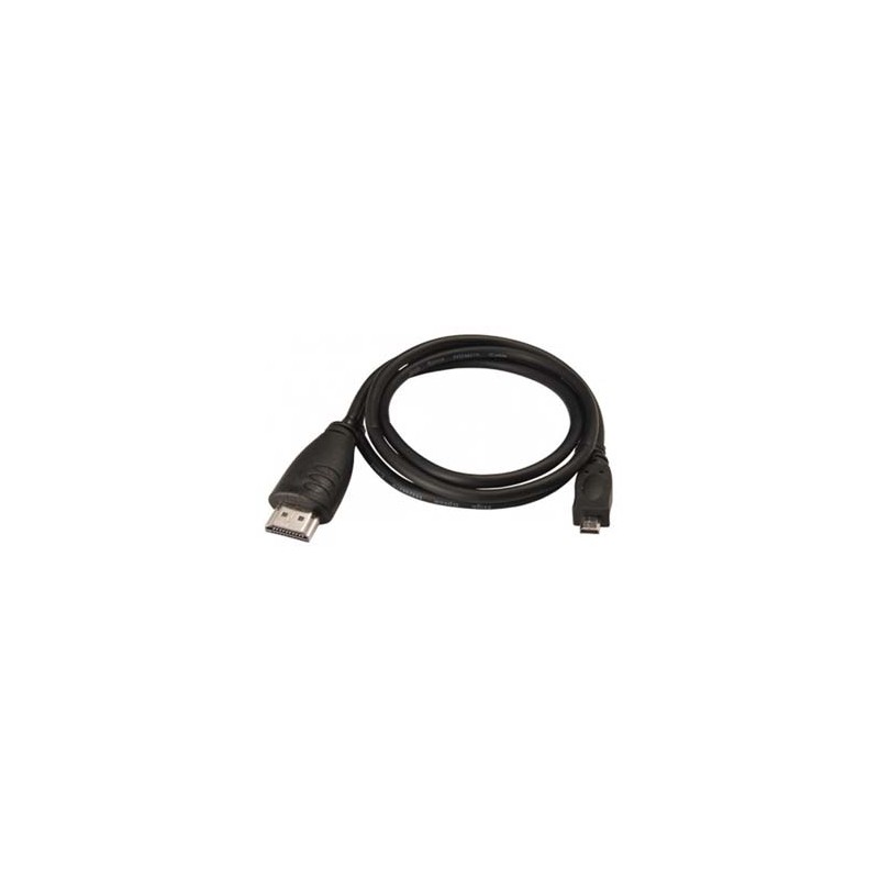 Video Kabel micro HDMI (M) - HDMI M, HDMI 1.4 - High Speed with Ethernet, 2m, czarny, EOL
