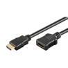 Przedłużacz do kabli video HDMI M - HDMI F, HDMI 2.0 - Premium High Speed, 5m, pozłacane złącza, czarny, EOL