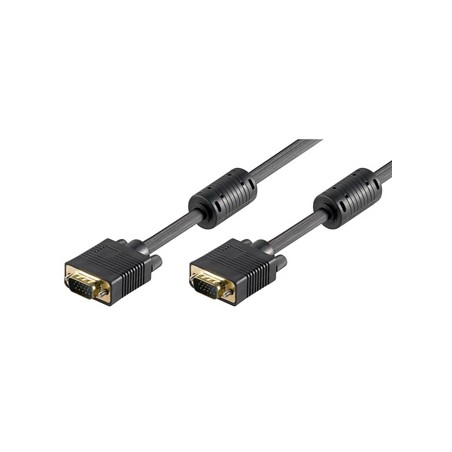 Video Kabel SVGA (D-sub) M - SVGA (D-sub) M, 2m, pozłacane konektory, czarny, Logo blister, EOL