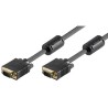 Video Kabel SVGA (D-sub) M - SVGA (D-sub) M, 2m, pozłacane konektory, czarny, Logo blister, EOL