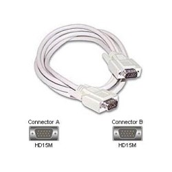 Video Kabel VGA (D-Sub) (M) - VGA (D-Sub) (M), 2m, szary, Logo, EOL