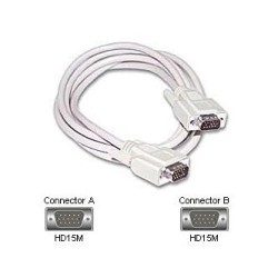 Video Kabel VGA (D-Sub) (M) - VGA (D-Sub) (M), 3m, szary, Logo blister, EOL
