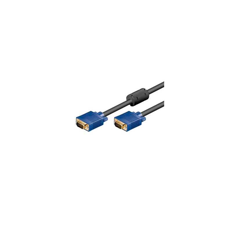 Video Kabel SVGA (D-sub) M - SVGA (D-sub) M, 5m, pozłacane konektory, czarna, EOL