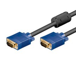 Video Kabel SVGA (D-sub) M - SVGA (D-sub) M, 10m, pozłacane złącza, czarny, chroniony