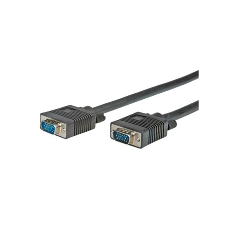 Video Kabel SVGA (D-sub) M - SVGA (D-sub) M, 15m, pozłacane końcówki, ekranowany, czarna, EOL