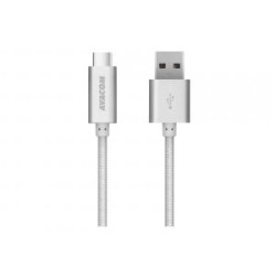 Avacom USB kabel (3.0), USB A M - USB C (M), 1m, srebrny, blister