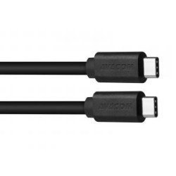Avacom USB kabel (3.1), USB C (M) - USB C (M), 1m, czarny, blister, max. 5Gbps