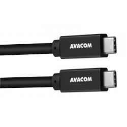Avacom USB kabel (3.2 gen 2), USB C (M) - USB C (M), 1m, Power Delivery 60W, czarny, data + zasilanie