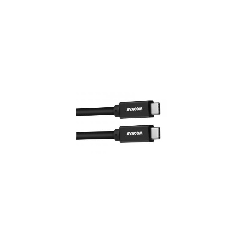 Avacom USB kabel (3.2 gen 2), USB C (M) - USB C (M), 1m, Power Delivery 60W, czarny, data + zasilanie