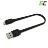 Green Cell kabel GCmatte Lightning Flat kabel 25 cm z szybkim ładowaniem Apple 2.4A