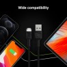 Green Cell kabel Ray USB-A - Lightning biała LED 120cm z support do Apple 2.4A szybkie ładowania