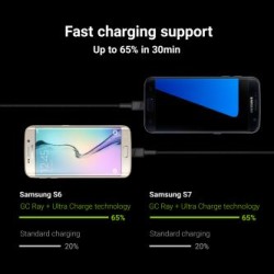 Green Cell kabel Ray USB-A - microUSB Orange LED 200cm z support do Ultra Charge QC3.0 szybkie ładowania