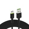 Green Cell kabel Ray USB-A - USB-C Green LED 200cm z support do Ultra Charge QC3.0 szybkie ładowania