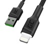 Zestaw 3x Green Cell kabel GC Ray Lightning 200cm z biała LED, szybkie ładowania Apple 2.4A