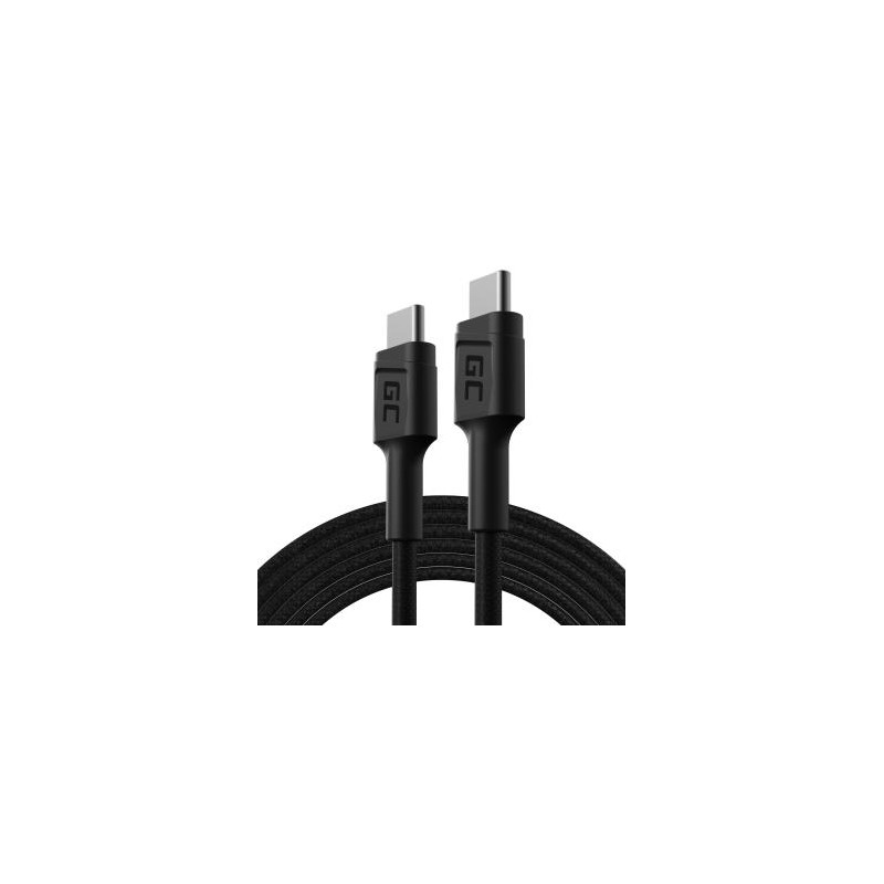 Green Cell kabel GC PowerStream USB-C - USB-C 200cm z power Delivery (60W), 480 Mbps, Ultra Charge, QC 3.0