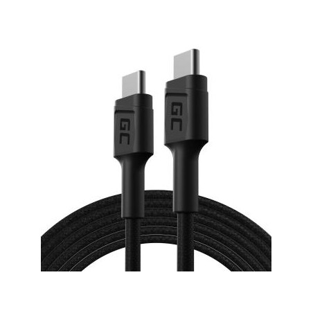 Green Cell kabel GC PowerStream USB-C - USB-C 200cm z power Delivery (60W), 480 Mbps, Ultra Charge, QC 3.0