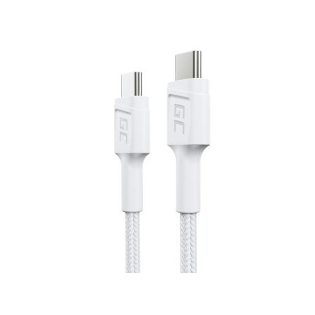 Kabel biała USB-C Type C 30cm Green Cell PowerStream z szybkim ładowaniem power Delivery 60W, Ultra Charge, szybkie Charge 3.0