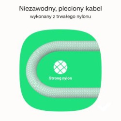 USB-C kabel 2m 100W Greencell PowerStream szybkie ładowania PD Panther kolor czarny