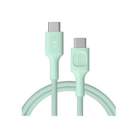 USB-C kabel 1.2m 100W Greencell PowerStream szybkie ładowania PD Mint Green