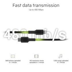 Green Cell kabel GC power Stream USB-C - Lightning 100 cm z power Delivery (Apple MFi Certified)