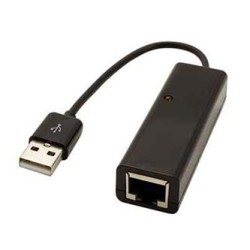 USB/LAN adapter (2.0), USB A M - RJ45 F, czarna