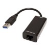 USB/LAN adapter (3.0), USB A M - RJ45 F, czarna, Gigabit Ethernet