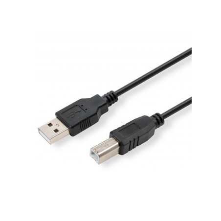 Logo USB kabel (2.0), USB A M - USB B (M), 1.8m, czarny