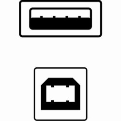 Logo USB kabel (2.0), USB A M - USB B (M), 1.8m, czarny