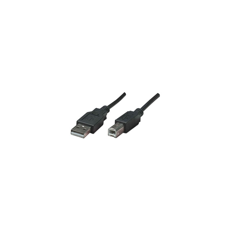 Logo USB kabel (2.0), USB A M - USB B (M), 1.8m, blister