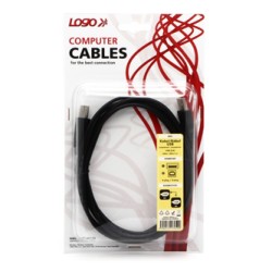 Logo USB kabel (2.0), USB A M - USB B (M), 1.8m, blister