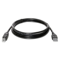 Logo USB kabel (2.0), USB A M - USB B (M), 1.8m, EOL