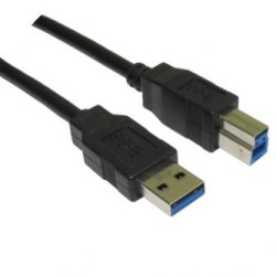 Logo USB kabel (3.0), USB A M - USB 3.0 B (M), 1.8m, czarny