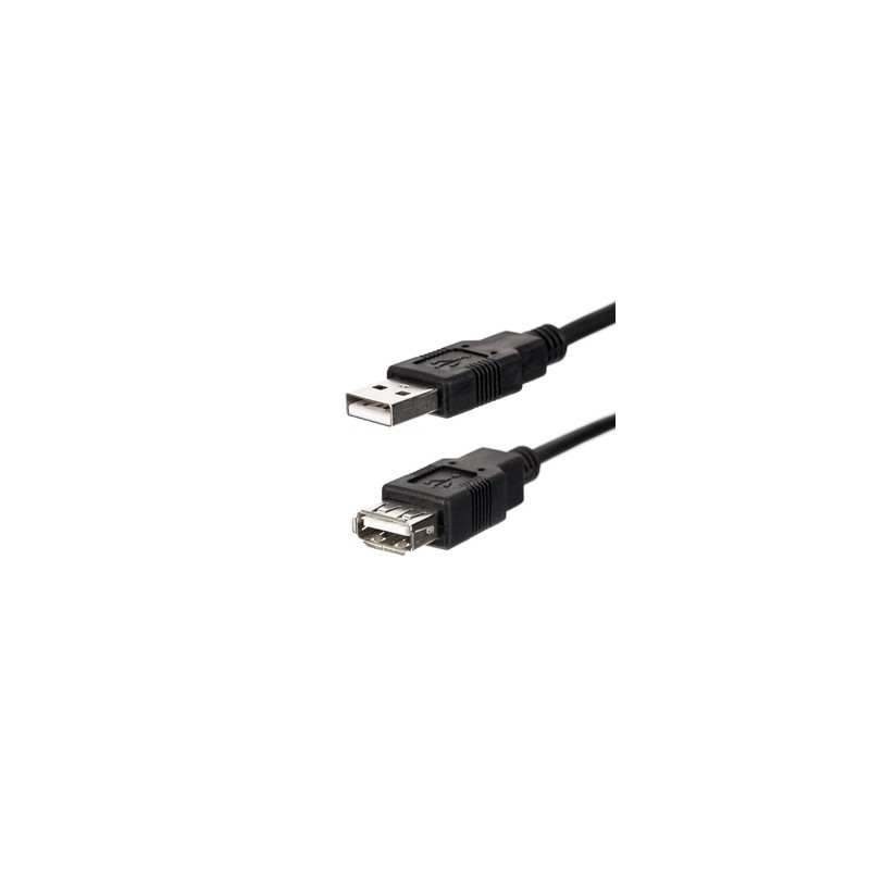 Przedłużacz USB (2.0), USB A M - USB A F, 1.8m, czarna, EOL