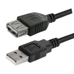 Logo Przedłużacz USB (2.0), USB A M - USB A F, 1.8m, czarna, 10-pack, cena za 1 szt.