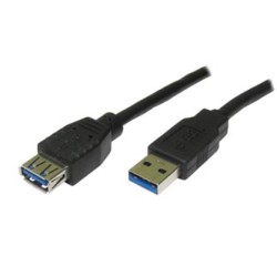 Logo Przedłużacz USB (3.0), USB A M - USB A F, 1.8m, czarna, blister, EOL