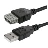 Logo Przedłużacz USB (2.0), USB A M - USB A F, 3m, czarna, cena za 1 szt., EOL