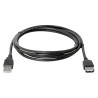 Logo Przedłużacz USB (2.0), USB A M - USB A F, 3m, czarna, cena za 1 szt., EOL