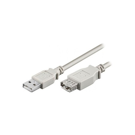 Logo Przedłużacz USB (2.0), USB A M - USB A F, 5m, szary
