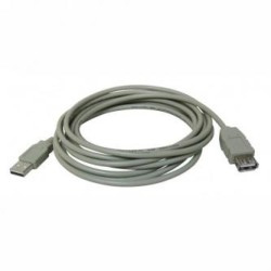 Logo Przedłużacz USB (2.0), USB A M - USB A F, 5m, szary