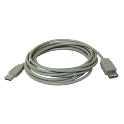 Logo Przedłużacz USB (2.0), USB A M - USB A F, 5m, szary, blister, EOL