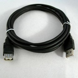 Logo Economy Przedłużacz USB (2.0), USB A M - USB A F, 1.8m, czarny, EOL